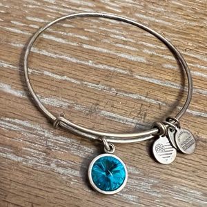 December birthstone blue zircon Alex and ani bracelet